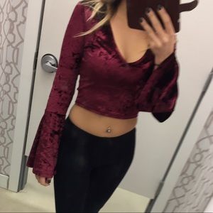 Velvet crop top